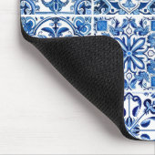 Mittelmeer-Fliesen, Portugal, Azulejo, Majolica Mousepad (Ecke)