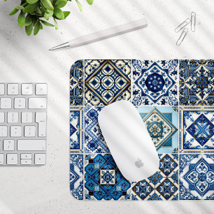 Mittelmeer-Fliesen, Portugal, Azulejo, Majolica Mousepad