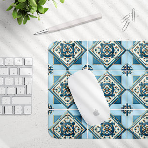 Mittelmeer-Fliesen, Portugal, Azulejo, Majolica Mousepad