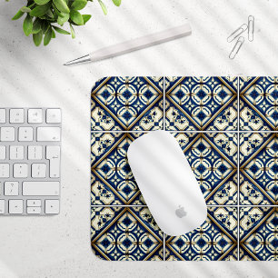 Mittelmeer-Fliesen, Portugal, Azulejo, Majolica Mousepad