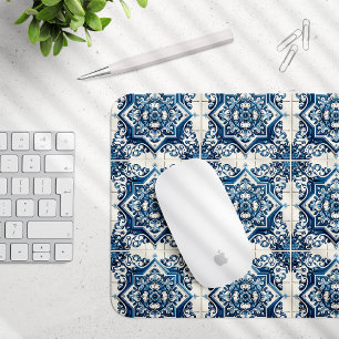 Mittelmeer-Fliesen, Portugal, Azulejo, Majolica Mousepad