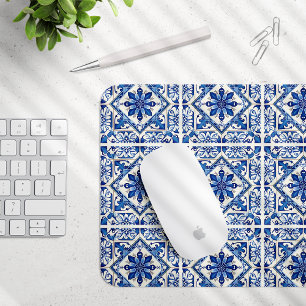 Mittelmeer-Fliesen, Portugal, Azulejo, Majolica Mousepad