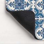 Mittelmeer-Fliesen, Portugal, Azulejo, Majolica Mousepad (Ecke)