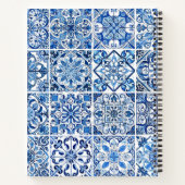 Mittelmeer-Fliesen, Portugal, Azulejo, Majolica Notizblock (Rückseite)