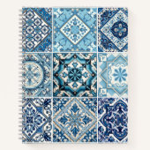 Mittelmeer-Fliesen, Portugal, Azulejo, Majolica Notizblock (Vorderseite)