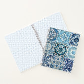 Mittelmeer-Fliesen, Portugal, Azulejo, Majolica Notizblock (Innenseite)