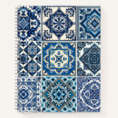 Mittelmeer-Fliesen, Portugal, Azulejo, Majolica Notizblock (Vorderseite)