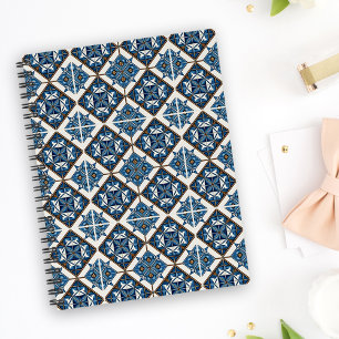 Mittelmeer-Fliesen, Portugal, Azulejo, Majolica Notizblock