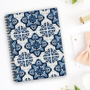 Mittelmeer-Fliesen, Portugal, Azulejo, Majolica Notizblock