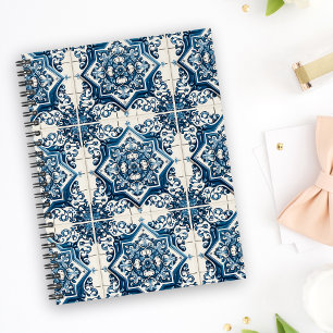 Mittelmeer-Fliesen, Portugal, Azulejo, Majolica Notizblock