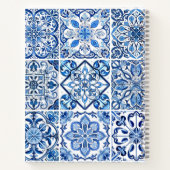 Mittelmeer-Fliesen, Portugal, Azulejo, Majolica Notizblock (Rückseite)