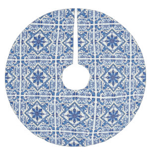 Mittelmeer-Fliesen, Portugal, Azulejo, Majolica Polyester Weihnachtsbaumdecke