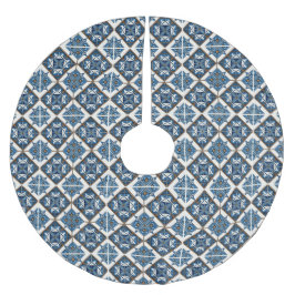 Mittelmeer-Fliesen, Portugal, Azulejo, Majolica Polyester Weihnachtsbaumdecke