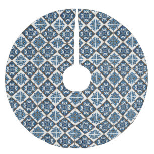 Mittelmeer-Fliesen, Portugal, Azulejo, Majolica Polyester Weihnachtsbaumdecke