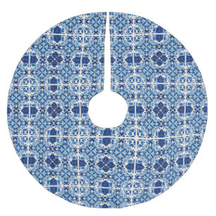 Mittelmeer-Fliesen, Portugal, Azulejo, Majolica Polyester Weihnachtsbaumdecke
