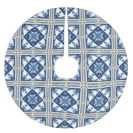 Mittelmeer-Fliesen, Portugal, Azulejo, Majolica Polyester Weihnachtsbaumdecke