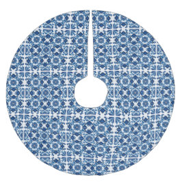 Mittelmeer-Fliesen, Portugal, Azulejo, Majolica Polyester Weihnachtsbaumdecke