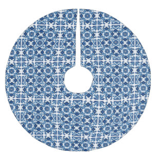 Mittelmeer-Fliesen, Portugal, Azulejo, Majolica Polyester Weihnachtsbaumdecke