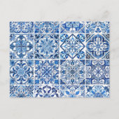 Mittelmeer-Fliesen, Portugal, Azulejo, Majolica Postkarte (Vorderseite)