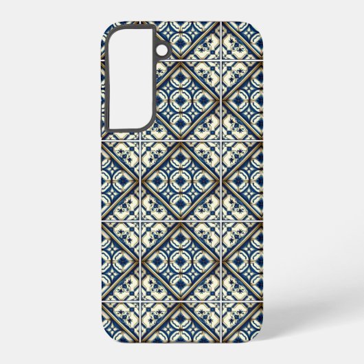 Mittelmeer-Fliesen, Portugal, Azulejo, Majolica Samsung Galaxy Hülle (Rückseite)