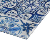 Mittelmeer-Fliesen, Portugal, Azulejo, Majolica Schneidebrett (Ecke)