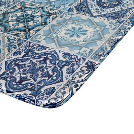 Mittelmeer-Fliesen, Portugal, Azulejo, Majolica Schneidebrett (Ecke)