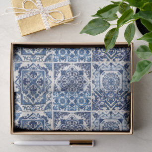 Mittelmeer-Fliesen, Portugal, Azulejo, Majolica Seidenpapier