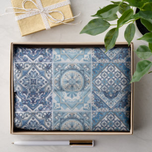Mittelmeer-Fliesen, Portugal, Azulejo, Majolica Seidenpapier