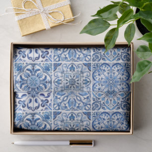Mittelmeer-Fliesen, Portugal, Azulejo, Majolica Seidenpapier