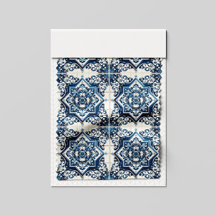 Mittelmeer-Fliesen, Portugal, Azulejo, Majolica Stoff