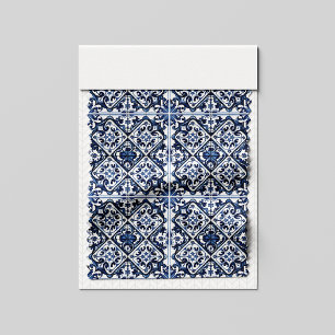 Mittelmeer-Fliesen, Portugal, Azulejo, Majolica Stoff