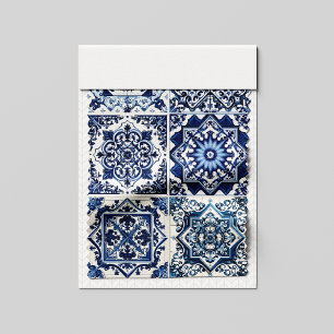 Mittelmeer-Fliesen, Portugal, Azulejo, Majolica Stoff