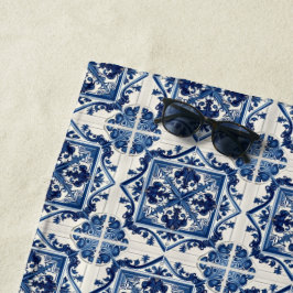 Mittelmeer-Fliesen, Portugal, Azulejo, Majolica Strandtuch