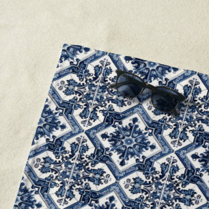 Mittelmeer-Fliesen, Portugal, Azulejo, Majolica Strandtuch