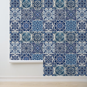 Mittelmeer-Fliesen, Portugal, Azulejo, Majolica Tapete