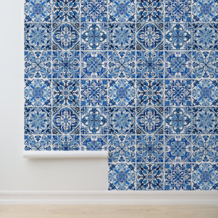 Mittelmeer-Fliesen, Portugal, Azulejo, Majolica Tapete