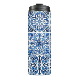 Mittelmeer-Fliesen, Portugal, Azulejo, Majolica Thermosbecher