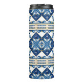 Mittelmeer-Fliesen, Portugal, Azulejo, Majolica Thermosbecher (Rückseite)