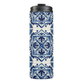 Mittelmeer-Fliesen, Portugal, Azulejo, Majolica Thermosbecher