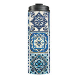 Mittelmeer-Fliesen, Portugal, Azulejo, Majolica Thermosbecher