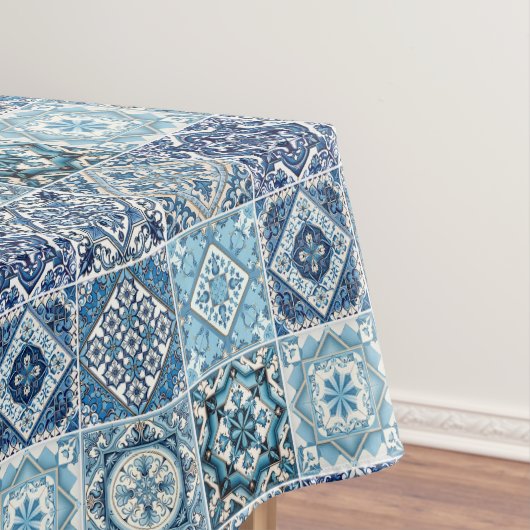 Mittelmeer-Fliesen, Portugal, Azulejo, Majolica Tischdecke (Beispiel)