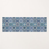 Mittelmeer-Fliesen, Portugal, Azulejo, Majolica Yogamatte (Vorderseite (Horizontal))