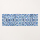 Mittelmeer-Fliesen, Portugal, Azulejo, Majolica Yogamatte (Vorderseite (Horizontal))
