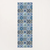 Mittelmeer-Fliesen, Portugal, Azulejo, Majolica Yogamatte (Rückseite)