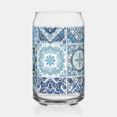 Mittelmeer-Fliesen, Portugiesisch, Azulejo, Majoli Dosenglas (Rückseite)