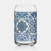 Mittelmeer-Fliesen, Portugiesisch, Azulejo, Majoli Dosenglas (Rückseite)