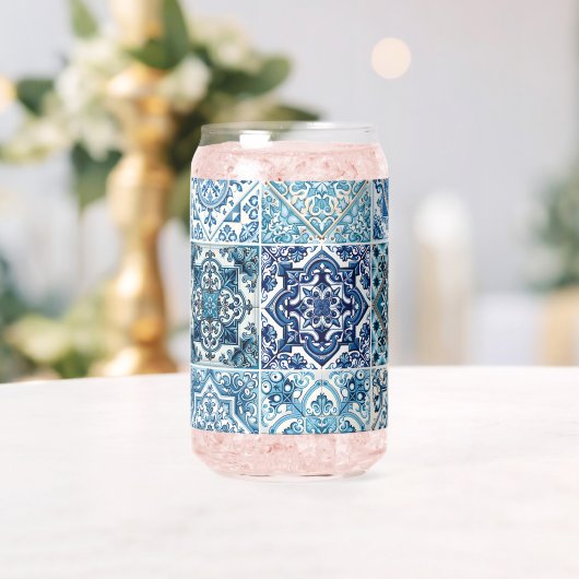 Mittelmeer-Fliesen, Portugiesisch, Azulejo, Majoli Dosenglas (Insitu (Hochzeit))