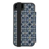 Mittelmeer-Fliesen, Portugiesisch, Azulejo, Majoli Incipio iPhone Geldbeutel-Hülle (Folio Rückseite)