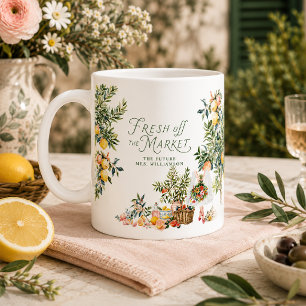 Mittelmeer-Frisch vom Markt-Junggesellinnenabschie Kaffeetasse