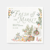 Mittelmeer-Frisch vom Markt-Junggesellinnenabschie Serviette (Vorderseite)